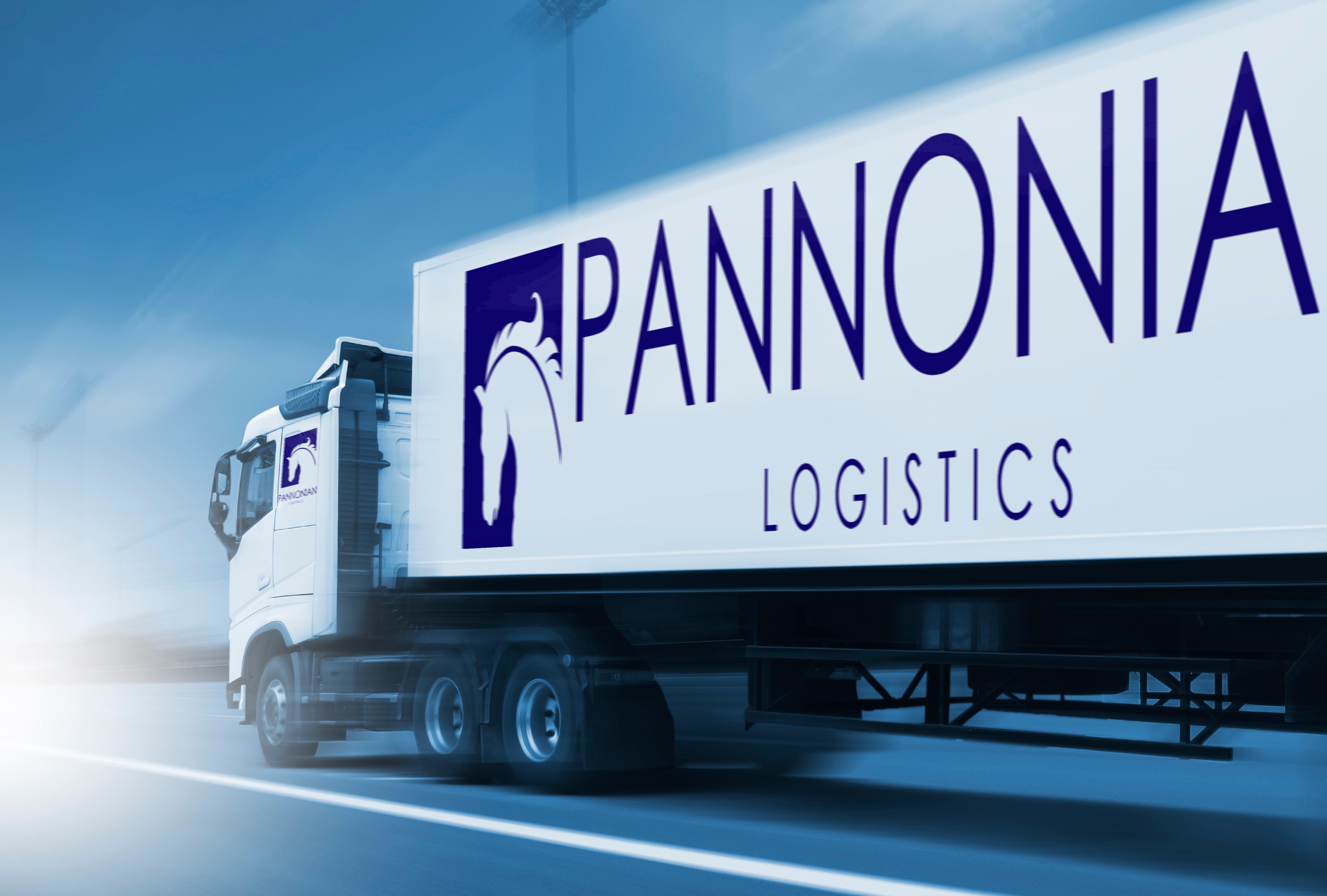 Pannonian Logistics branded truck on highway